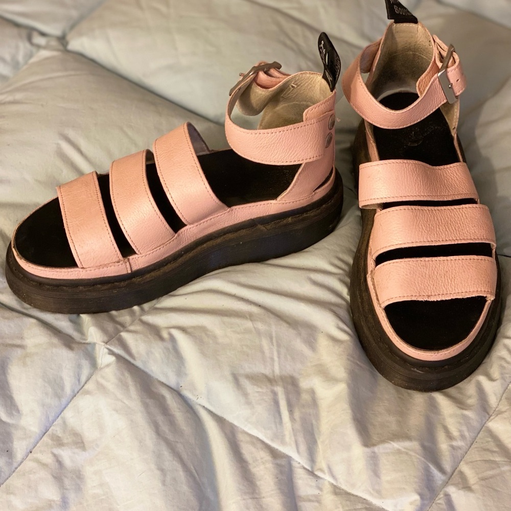COPY - Crazy for hip and artsy Clarissa Dr Martens ! Pink with a chunky heel in…